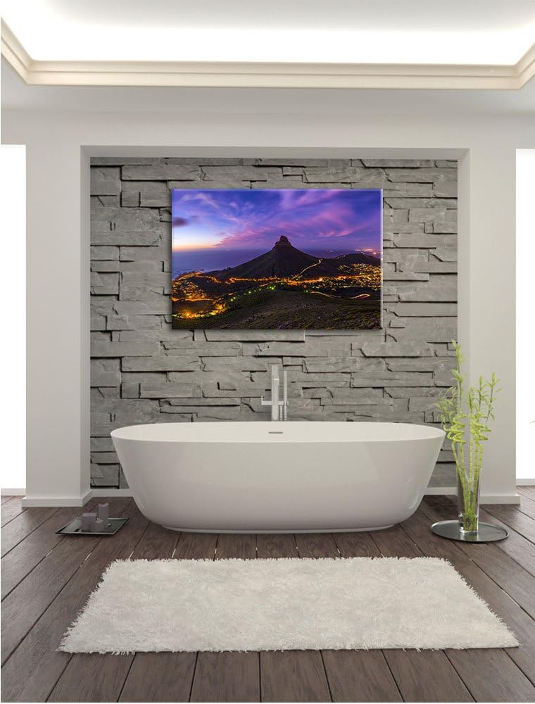 Pixxprint Kapstadts Löwenkopf als Leinwandbild/Grösse: 100x70 cm/Wandbild/Kunstdruck/fertig bespannt