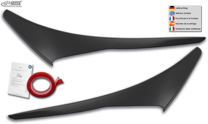 Scheinwerferblenden kompatibel mit Opel Astra K HB 5-türer/Sportstourer 2015-2021 (ABS)