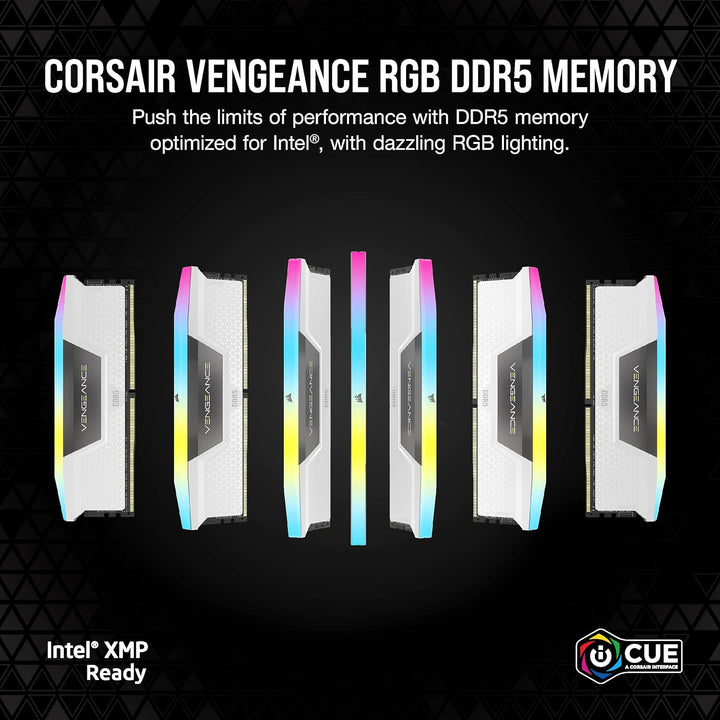 CORSAIR Vengeance RGB DDR5 RAM 64GB (2x32GB) 5600MHz CL40 Intel XMP iCUE-Kompatibler Computerspeiche