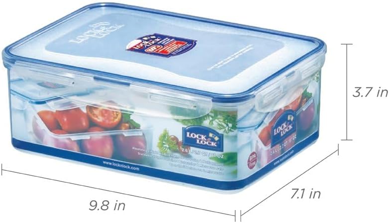 3 x Schloss & Lock 2.6L stapelbare Frischhaltedosen rechteckiger HPL826