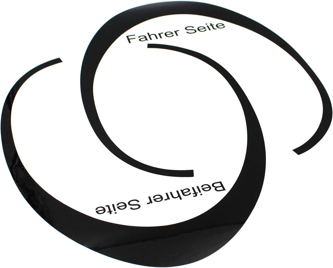 Finest Folia Folie Aufkleber Set Scheinwerfermaske Schwarz Dekor für Front Scheinwerfer Auto Kfz Zub