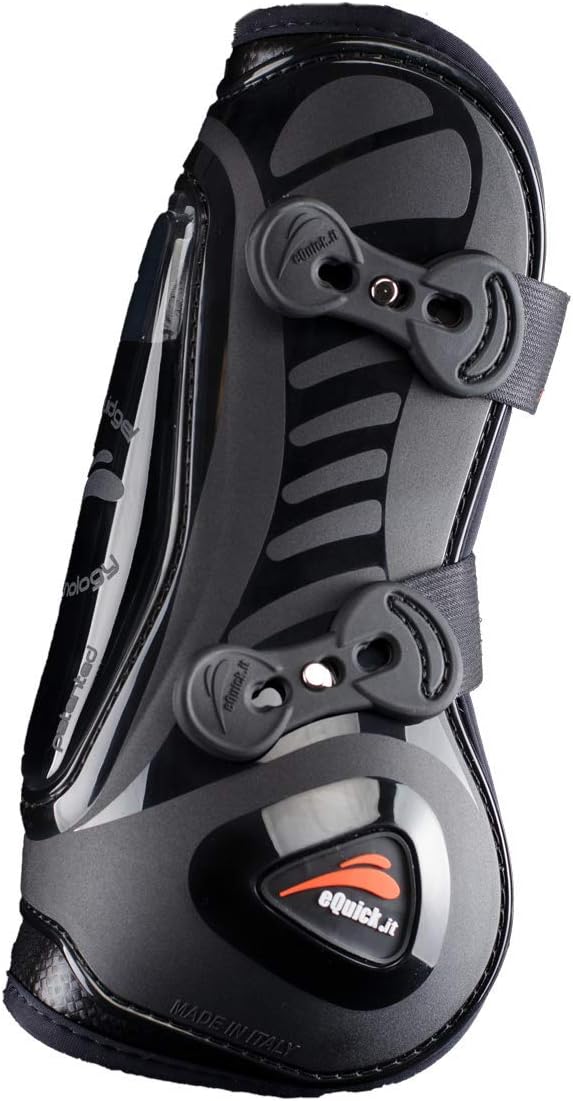 eQuick Gamasche eShock Legend mit Knopfverschluss Black Edition Farbe Schwarz, Grösse M