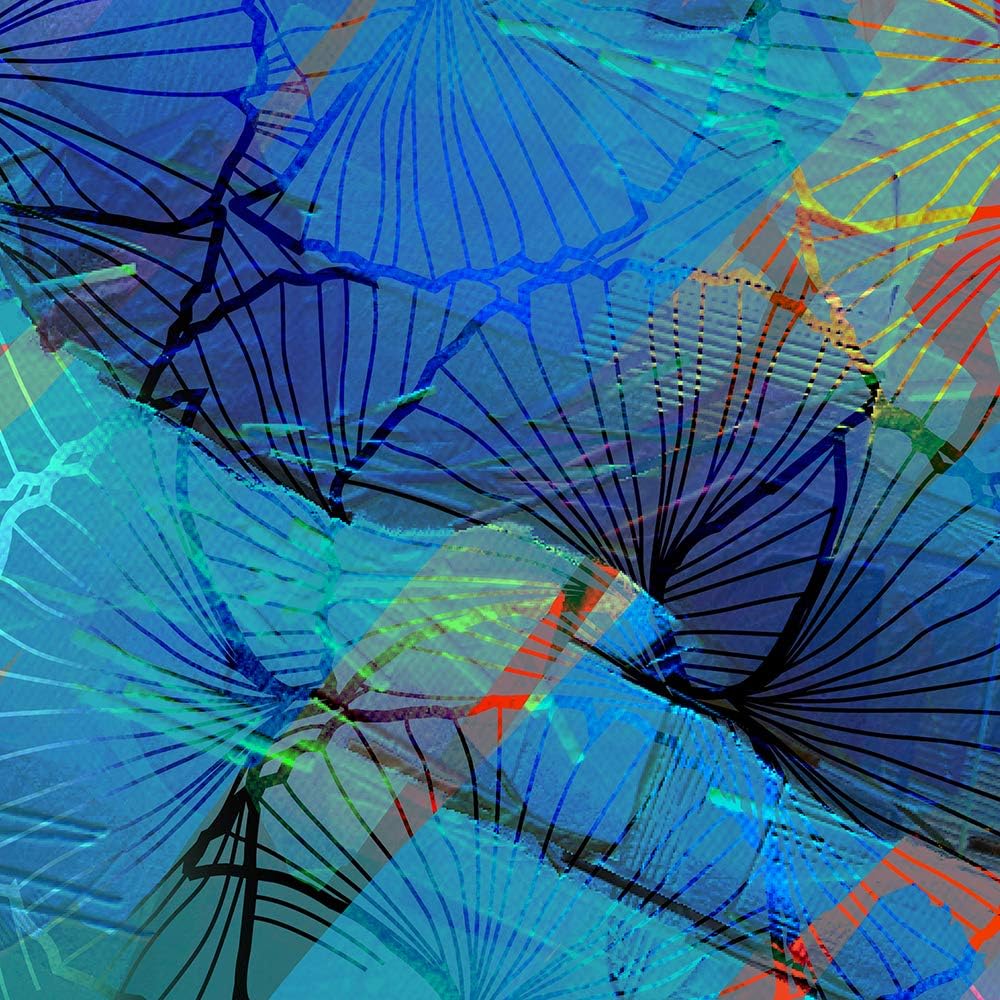 Feeby Deco Panel Abstraktes design Bild Kunstdruck modern Muster Blau 120x40 cm Deco panel 120x40 cm