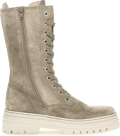 Gabor Damen Biker Boots, Frauen Stiefeletten,Wechselfussbett 36 EU Beige Salbei, 36 EU Beige Salbei