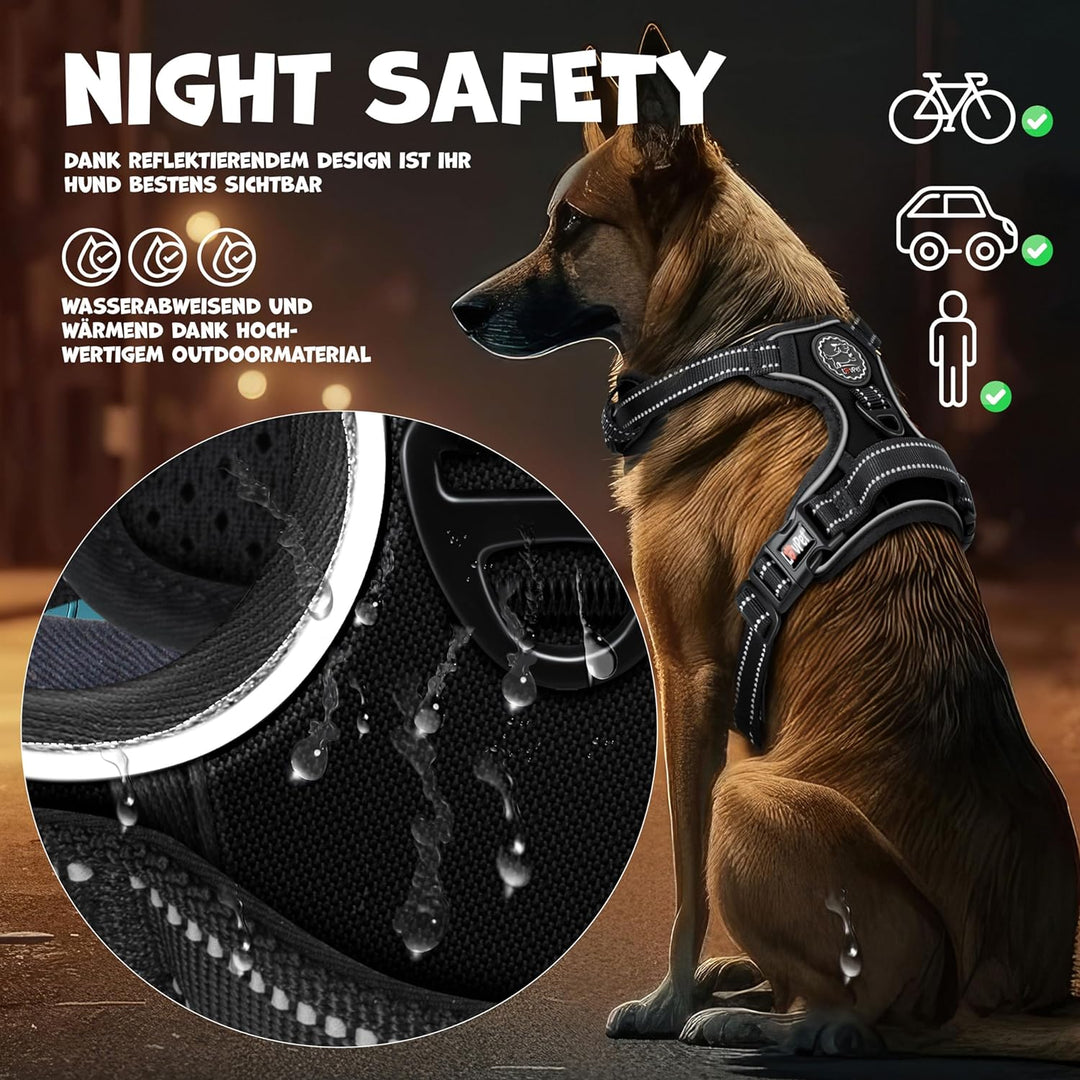 Lovpet® Hundegeschirr ohne Zug & würgen für grosse Hunde atmungsaktiv & weich Brustgeschirr reflekti
