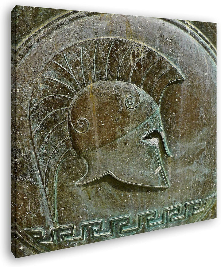 deyoli altes römisches Bronzerelief Gladiator Format: 70x70 als Leinwandbild, Motiv fertig gerahmt a