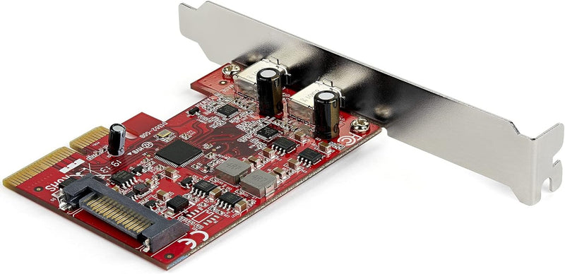 StarTech.com PCIe USB 3.1-Karte (2 Port, 2x USB-C 3.1 Gen 2, 10 Gbit/s, PCIe Gen 3 x4, ASM3142-Chips