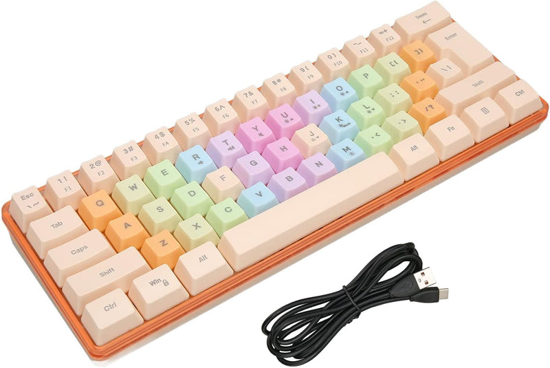 Gugxiom Kabelgebundene 60% Mechanische Gaming-Tastatur, 61 Tasten, 60% Tastatur mit 9 RGB-Modi und 8