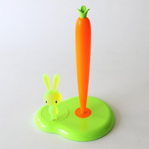 Alessi "BUNNY & CARROT" Küchenrollenhalter aus thermoplastischem Harz, grün, 29,4cm, Grün