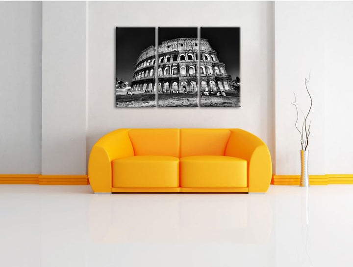 Pixxprint Colosseum in Rom Italien Italy als Leinwandbild/Grösse: 3 Teilig (120x80 cm) cm/Wandbild/K