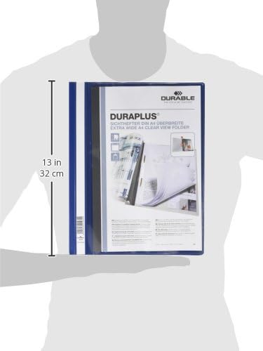 Durable Angebotshefter Duraplus mit Sichttasche für A4, dunkelblau, 25er Packung, 257907, dunkelblau