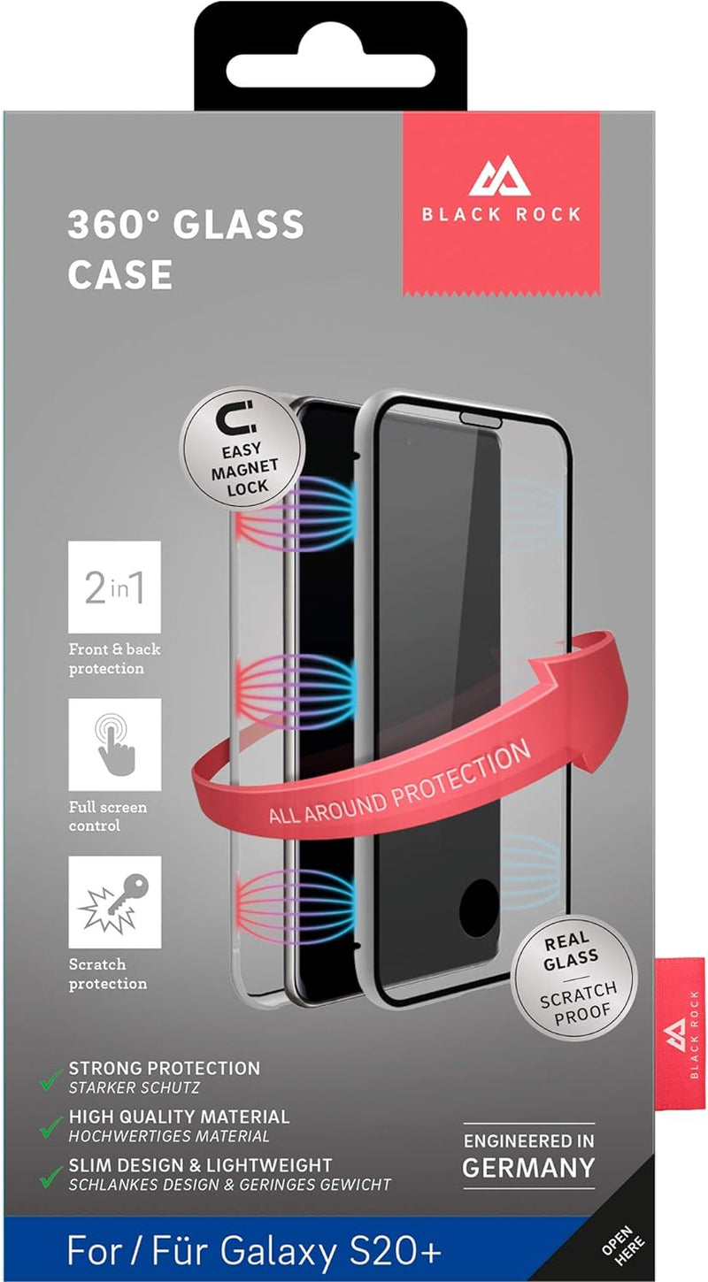 Black Rock - Hülle 360 Grad Glass Case Passend für Samsung Galaxy S20 Plus | Glas Handyhülle, Cover,