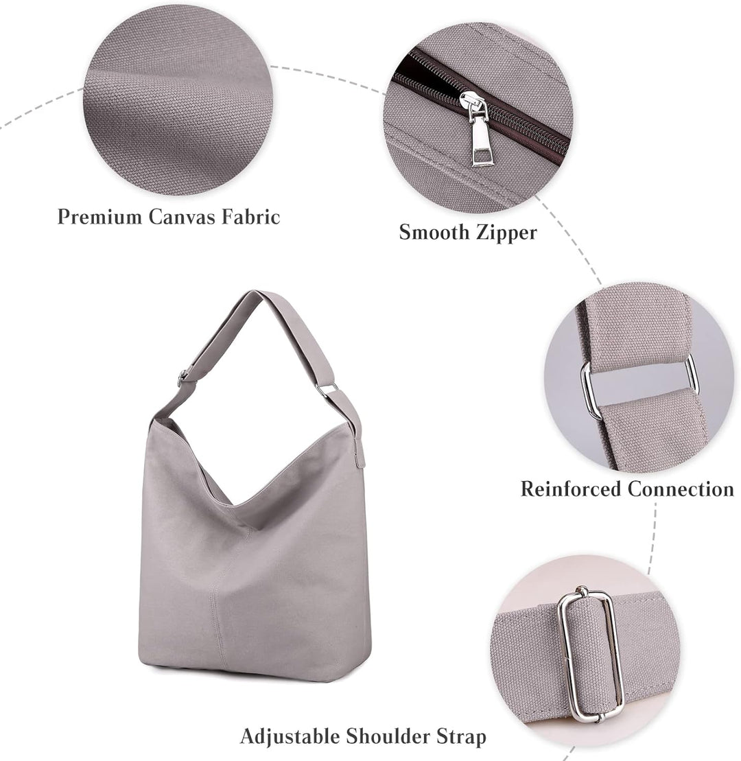 PORRASSO Mädchen Schultertasche Segeltuch Handtasche Damen Tote Bag Shopper Henkeltasche für Schule