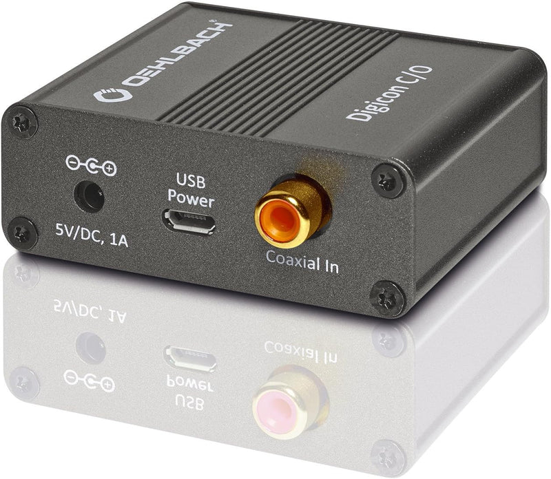 Oehlbach Digicon C/O - Digitaler coaxial-optical Audio-Wandler (Wandlung von Coaxial auf Optischen A