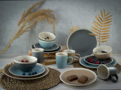 Creatable, 23439, Serie NORDIC LIVING cool, Geschirrset, Kombiservice 16 teilig