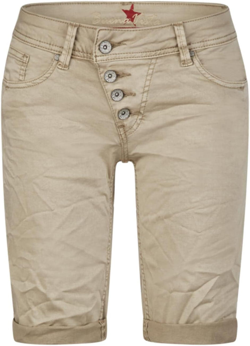 Buena Vista Stoffhose Malibu-Short Stretch Twill in Beige, Grösse XS