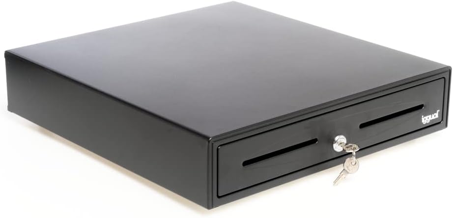 iggual - Geldkassette Abschliessbar IRON - 70 | Kassenschublade mit automatischer oder manueller Öff