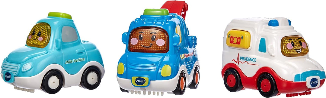 Vtech - 207325 - Jouet Musical - Tut Tut Bolides - Coffret Trio City - Taxi Jaune + Bus Rouge + 4 X