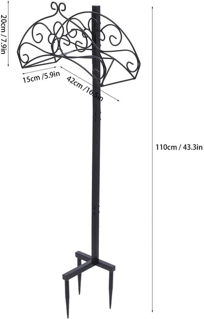 Ejoyous Gartenschlauchhalter, Gartenschlauchhalter 110cm mit 3 Befestigungspunkten für Gärten Hof