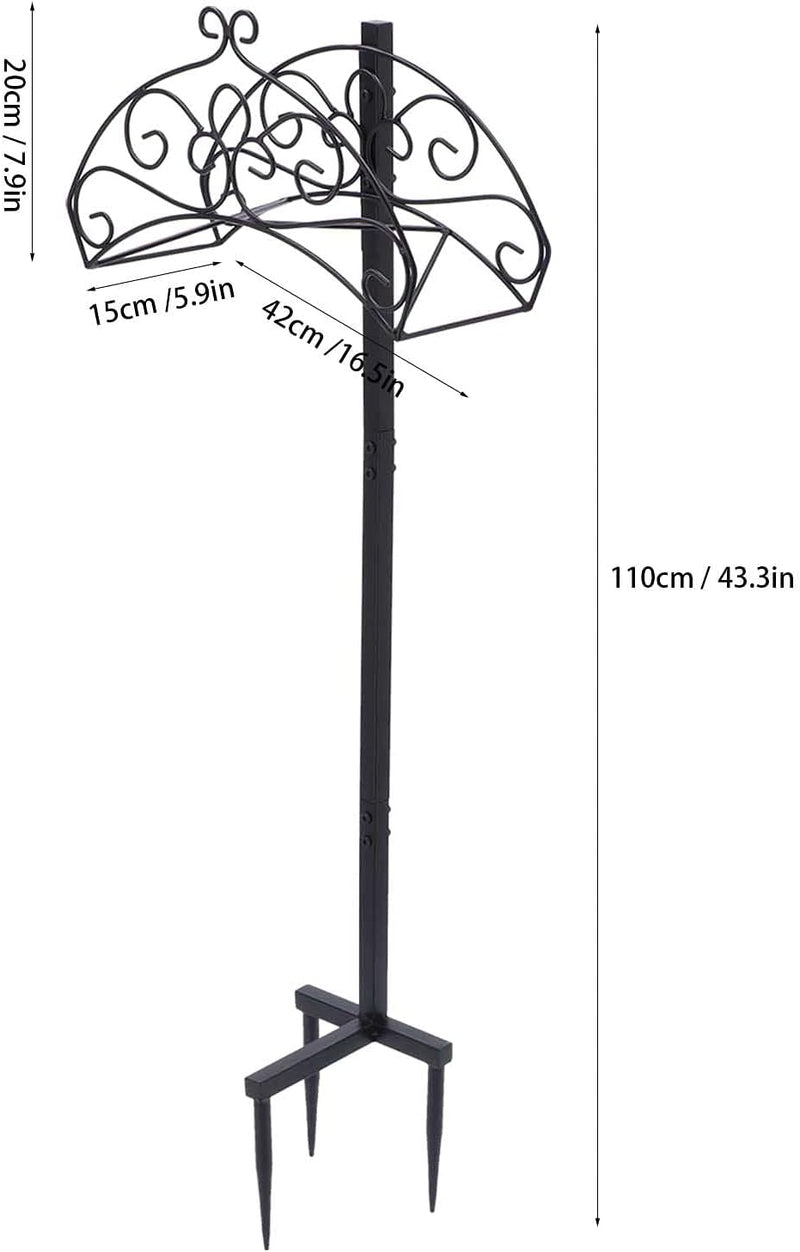 Ejoyous Gartenschlauchhalter, Gartenschlauchhalter 110cm mit 3 Befestigungspunkten für Gärten Hof