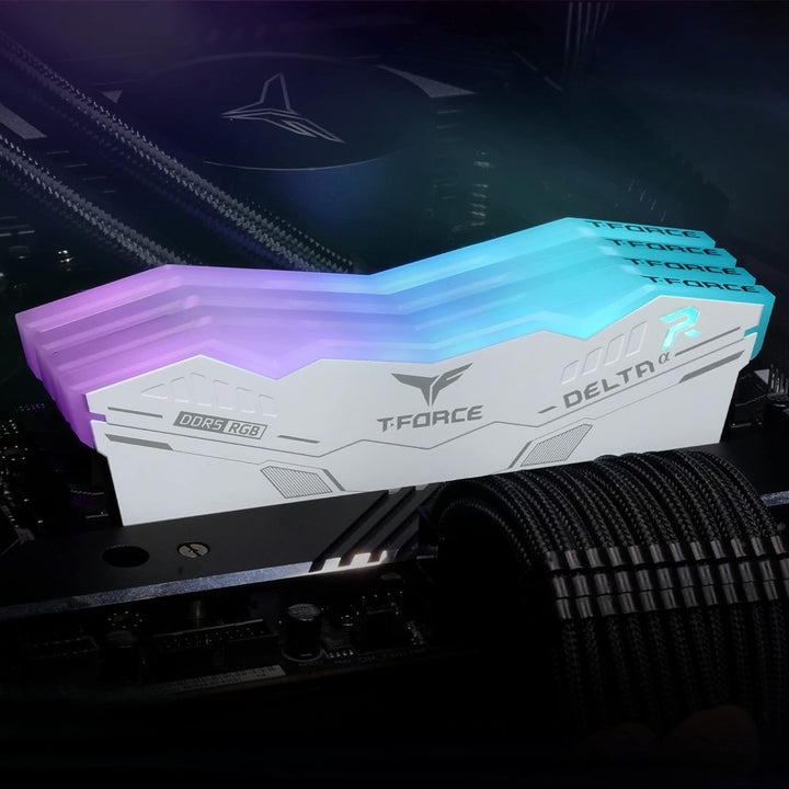 Modul DDR5, 32 GB, 2 x 16 GB, 6000 MHz, Teamgroup Delta 32GB(2x16GB) DDR5 6000MHz 38-38-38-78 Weiss/