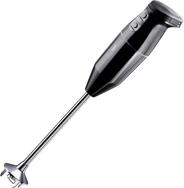 bamix Stabmixer Set cordless PRO kabellos, extra lange Achse, inkl. Messer, Quirl, Schlagscheibe aus