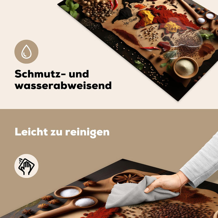KitchenYeah© Herdabdeckplatte Einteilig Ceranfeld Abdeckplatte Küche Deko Ceranfeldabdeckung Anti Ru