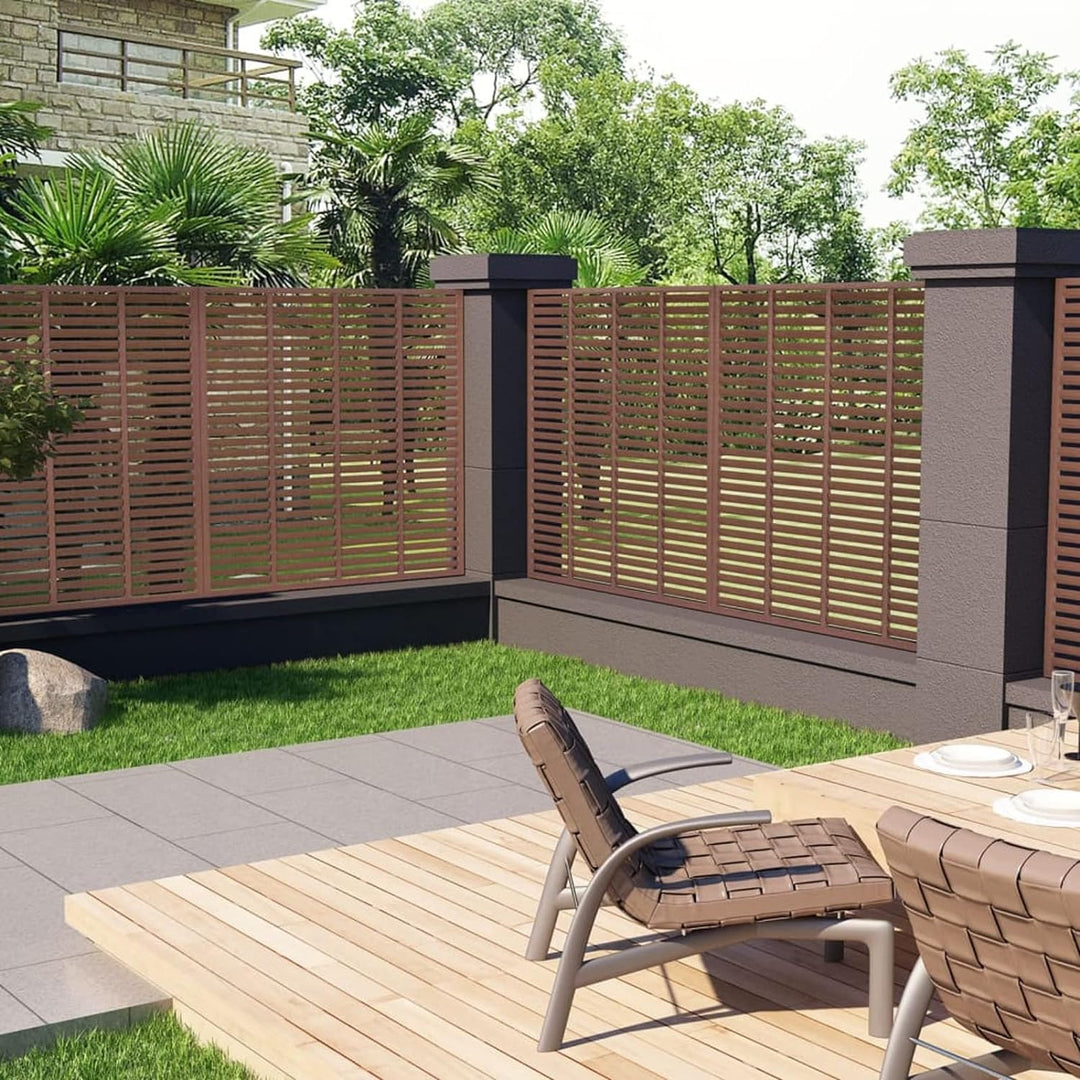 Tidyard Lamellenzaun Sichtschutzzaun Gartenzaun Windschutz Zaun Zaunfeld Zaunelement Terrasse Garten