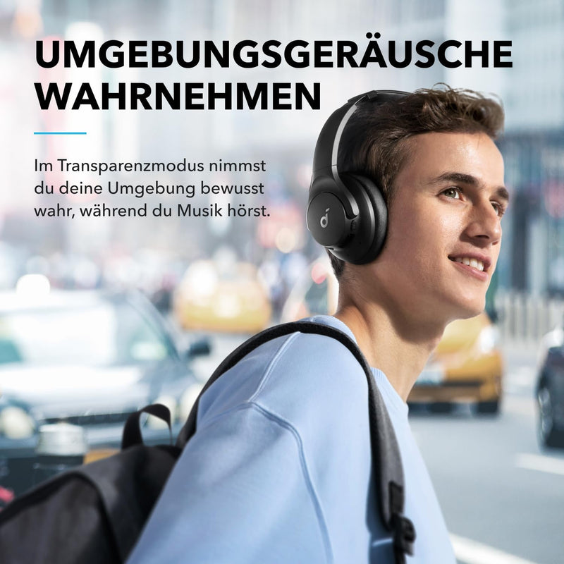 soundcore by Anker Q20i kabelloser Bluetooth Over-Ear-Kopfhörer mit Hybrid Active Noise Cancelling,