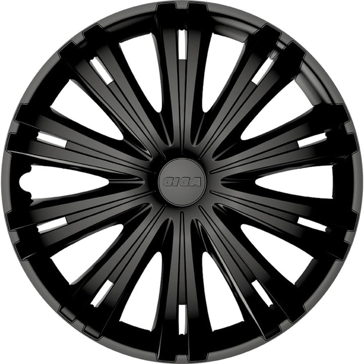AUTO-STYLE Satz Radzierblenden Giga 15-Zoll mat Schwarz Matt Schwarz 15-Zoll, Matt Schwarz 15-Zoll