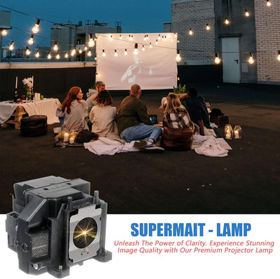 Supermait EP67 A++ Qualität Ersatzprojektorlampe mit Gehäuse, kompatibel mit Elplp67, geeignet für E