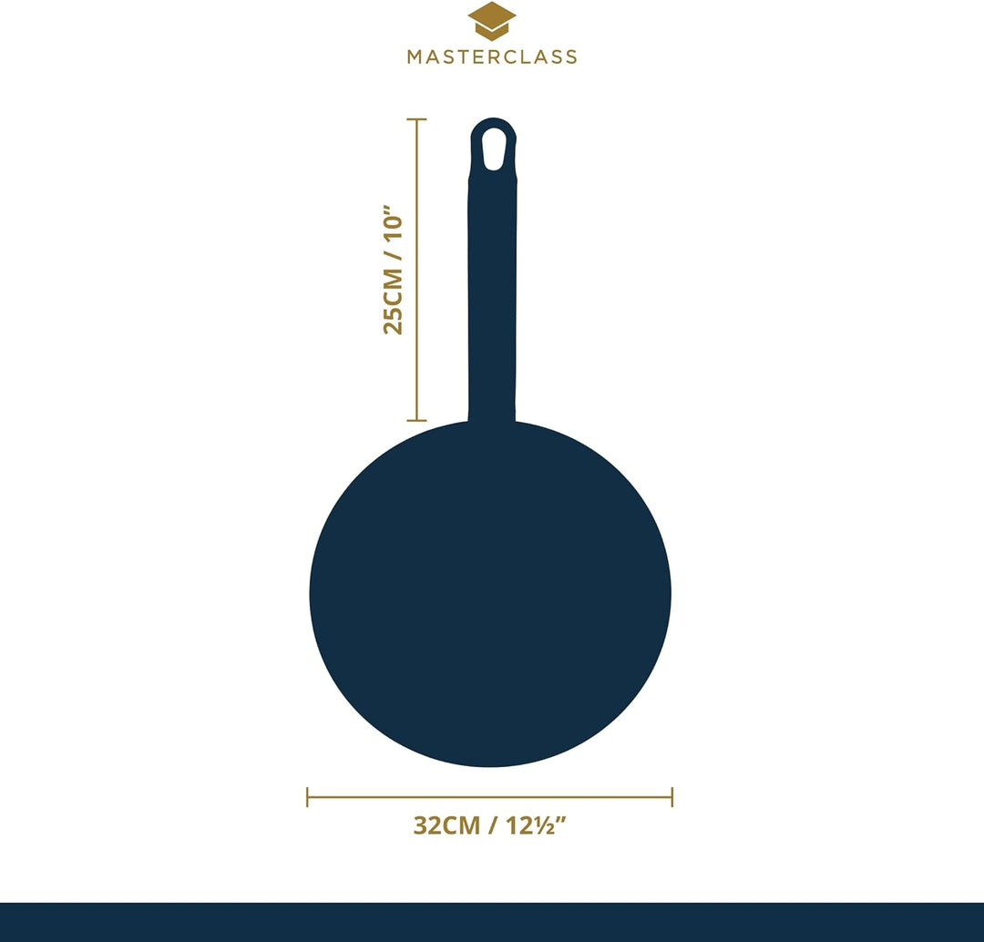 Kitchen Craft MasterClass Professional Strapazierfähige Antihaft-Bratpfanne, Aluminium, 32 cm – Silb