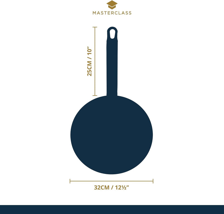 Kitchen Craft MasterClass Professional Strapazierfähige Antihaft-Bratpfanne, Aluminium, 32 cm – Silb