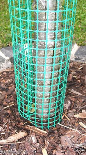 HaGa® Geflügelzaun 50m x 1,2m Höhe 15mm Kunststoffzaun Zaun grün - pflanzenverträglich -verrottungsf