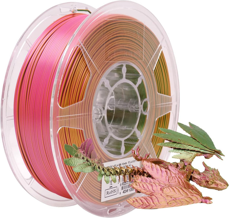 eSUN Seide Dreifarbiges PLA Filament 1.75mm, Glänzende Seide Mystic PLA 3D Drucker Filament, 1KG Spu