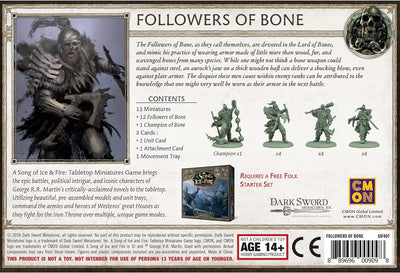 Cool Mini or Not - A Song of Ice and Fire : Free Folk Followers of Bone Unit Expansion - Miniature G