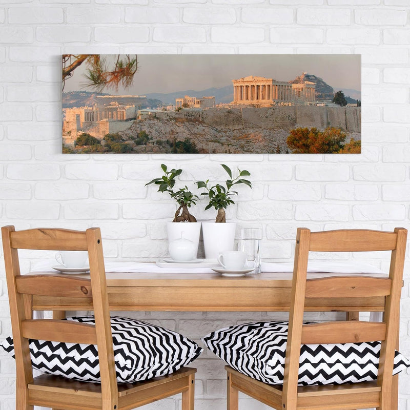 Bilderwelten Leinwandbild - Akropolis - Panorama Quer, 50cm x 150cm, 50cm x 150cm