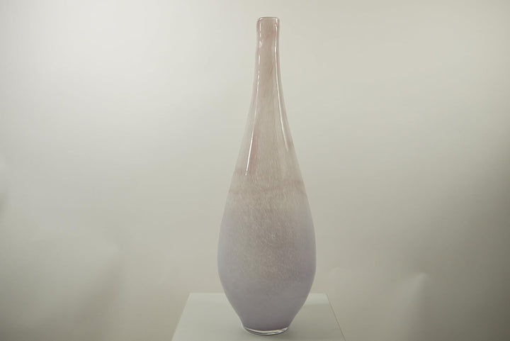 Glasvase Dekovase mundgeblasene Blumenvase Vase H55cm Bodenvase aus Glas Dekoration Geschenk (lila-r