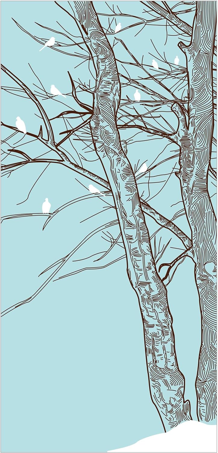 Bilderwelten Raumteiler Winterbäume 250x120cm inkl. transparenter Halterung 250x120cm incl. transpar