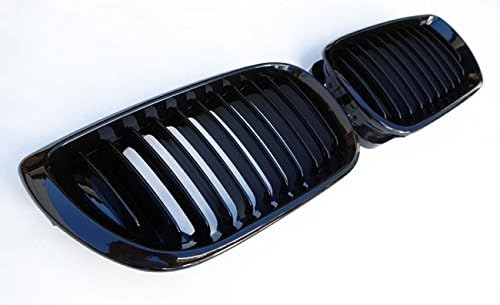 Kühler- Sport- Front- Rippen- Grill Schwarz Glanz Eintragungsfrei Set