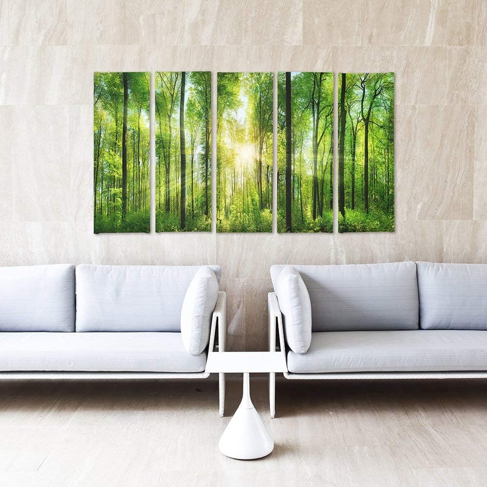 Feeby Frames, Leinwandbild Bilder Wand Bild - 5 Teile - Wandbilder Kunstdruck 100x70 cm, Typ C C typ