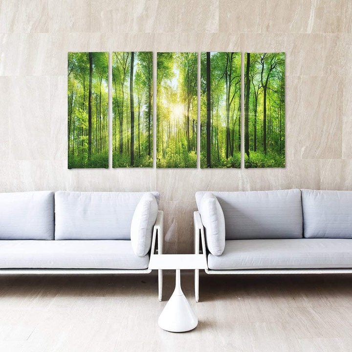 Feeby Frames, Leinwandbild Bilder Wand Bild - 5 Teile - Wandbilder Kunstdruck 100x70 cm, Typ C C typ