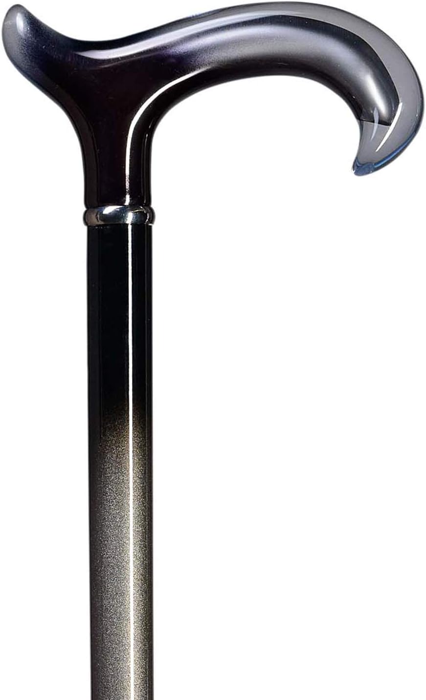 Designer Gehstock Gehhilfe Acryl-Derby RAUCHGLAS
