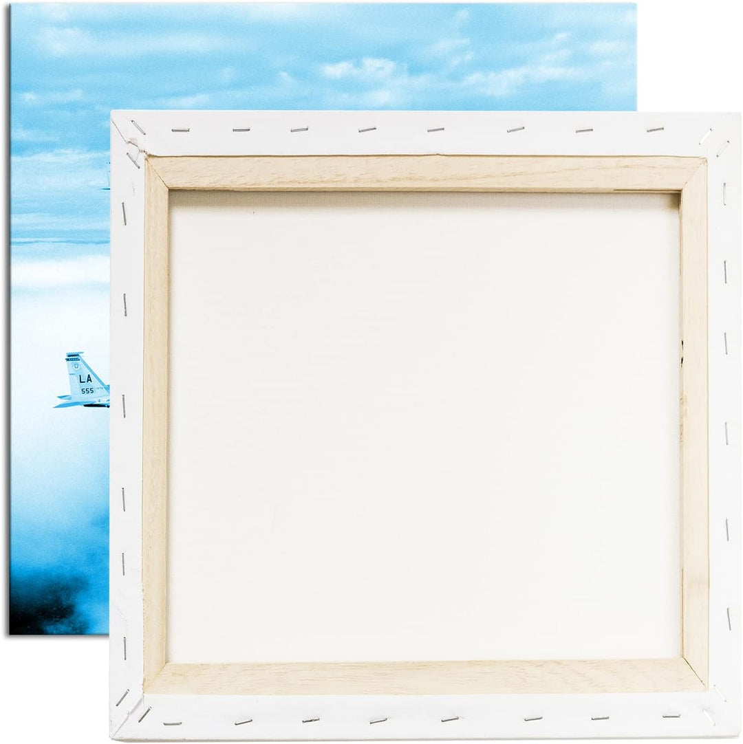 deyoli gewaltige Kampfjets im Einsatz Format: 70x70 Effekt: Monocrome Blau als Leinwandbild, Motiv f