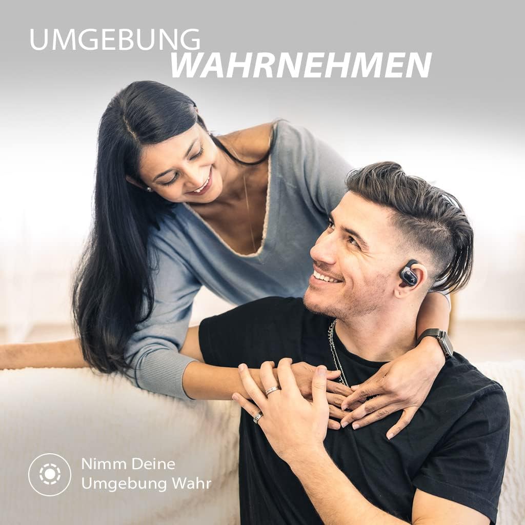 Avantree Breeze – Open Ear Bluetooth 5.2 Bügel Kopfhörer mit Ohrbügeln, Over Ear Design, Kabellos, B