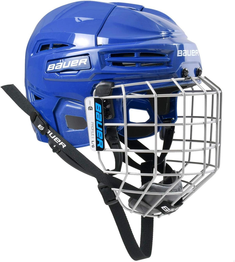 Bauer Helm mit Gitter IMS 5.0 L (54-58,5 cm) blau, L (54-58,5 cm) blau