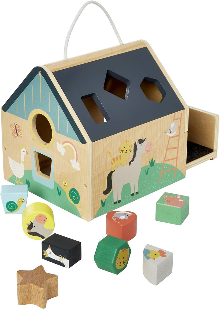 Vertbaudet Steckspiel aus Holz, Bauernhof FSC® Mehrfarbig ONE Size