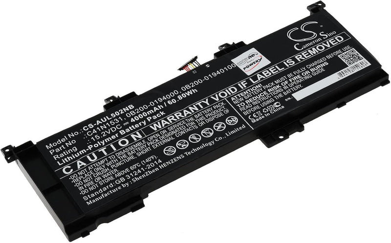 Akku für Laptop Asus GL502VS-FY045T, 15,2V, Li-Polymer