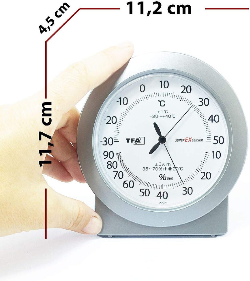 TFA Dostmann 45.202 Analoges Präzisions-Thermo-Hygrometer, zur Kontrolle von Temperatur und Luftfeuc