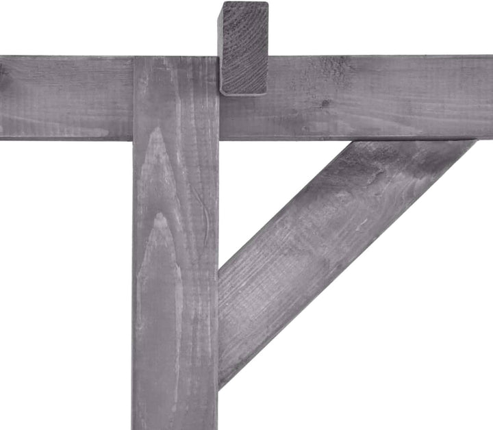 Gecheer Pergola Rosenbogen Rankhilfe Holzbogen Spalier Imprägniertes Kiefernholz Grau 200x40x205 cm